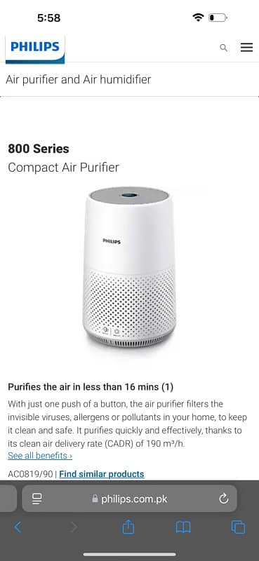 Philips Airpurifier Series 800 4