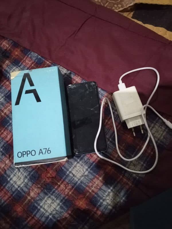 oppo A76 6+6/128 full box only touch break ha urgent sale 8