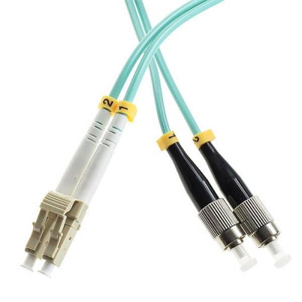 LC-FC Dual-Core Single Mode Fiber Optic Jumper,Length: 1