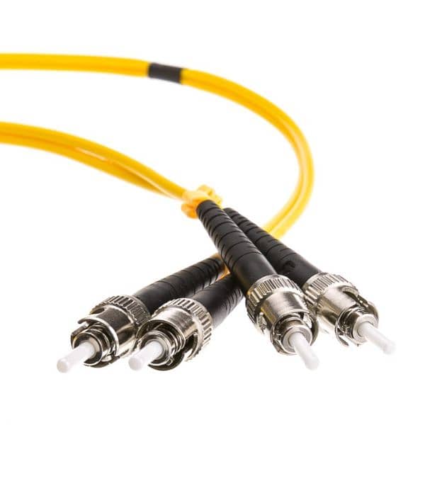 ST/ST SM DUPLEX FIBER PATCH CORD, Lszh, Yellow 1