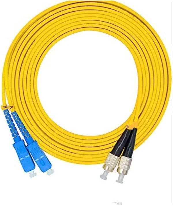 ST/ST SM DUPLEX FIBER PATCH CORD, Lszh, Yellow 3