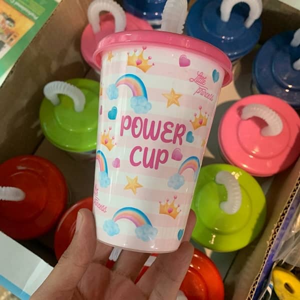 PLASTIC CARTOON PRINT JUICE WATER CUP GLASS MUG FOR KIDS 1