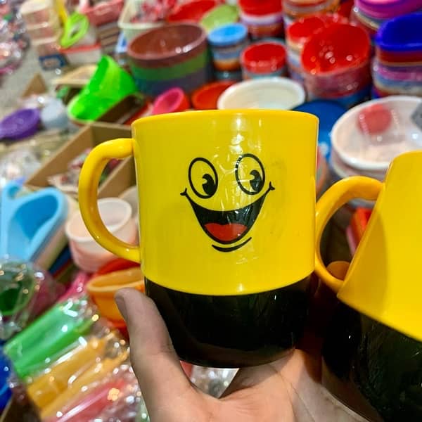 PLASTIC CARTOON PRINT JUICE WATER CUP GLASS MUG FOR KIDS 11