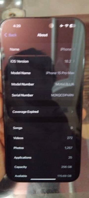 Iphone 15 pro max Jv black titanium 256gb 1