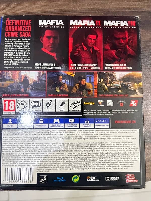 Mafia trilogy ps4/ps5 for sale 1