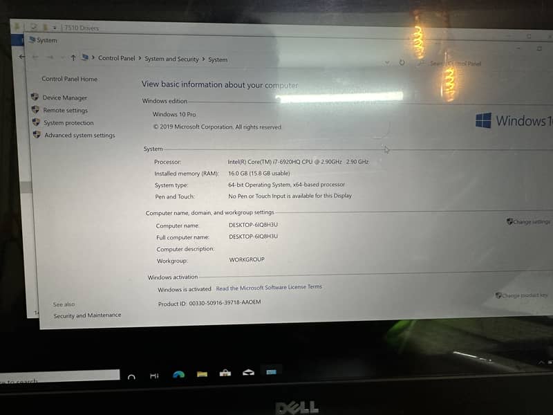 Dell Precision 7510 – 4K Display 16/1.5TB 3