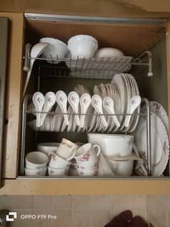 crockery 72 pc white marble set