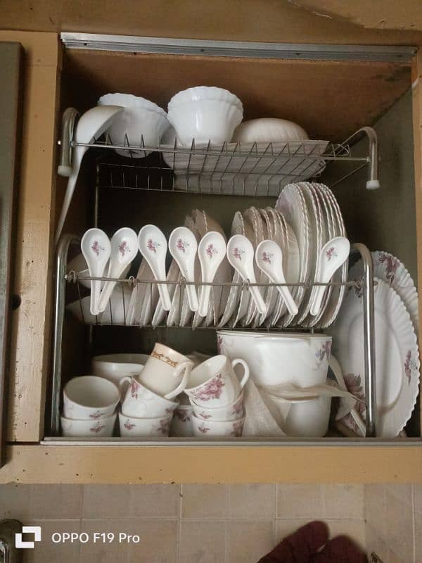 crockery 72 pc white marble set 0