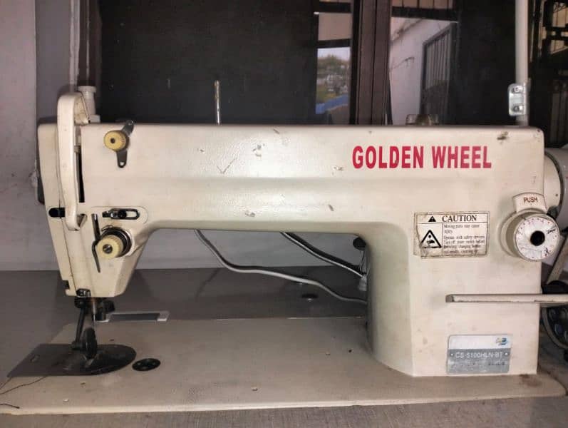 Golden Wheel Flat bed Leather Rexine and cloth Stitching Machine. 0