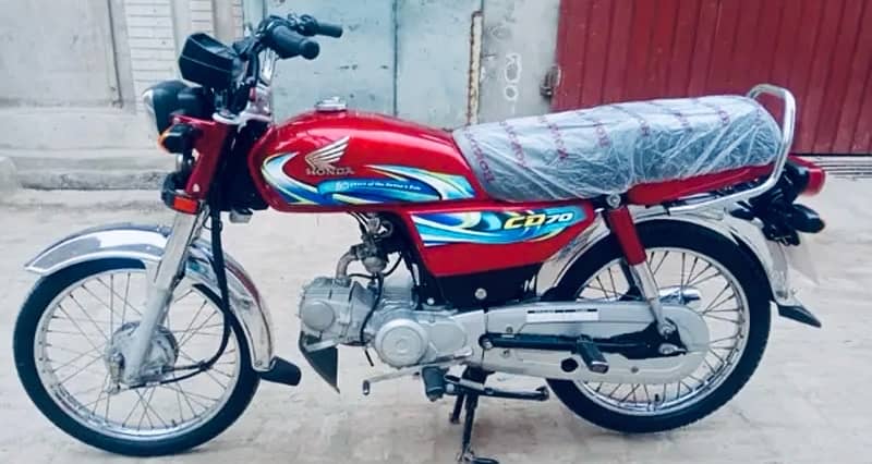 Honda Cd70model 2024 special red edition Hyderabad number 3