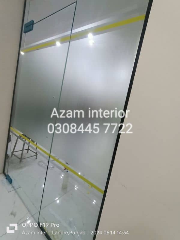 Roller zebra shutter window blinds Glass paper wooden floor Azam 12