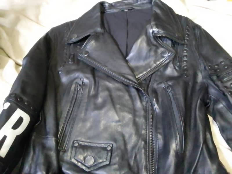 Stylish Pure black leather jacket 1