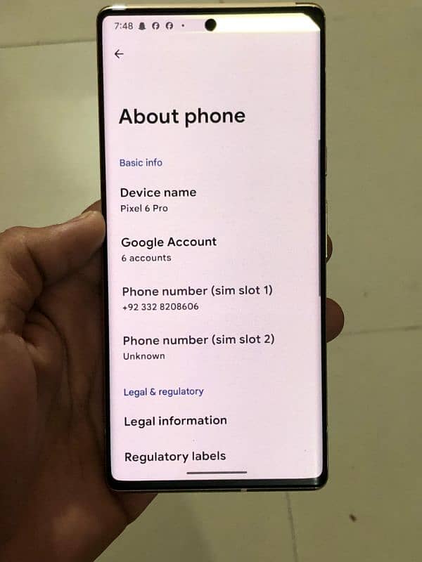 Google Pixel 6 Pro Approved OEM Unlocked FU 7