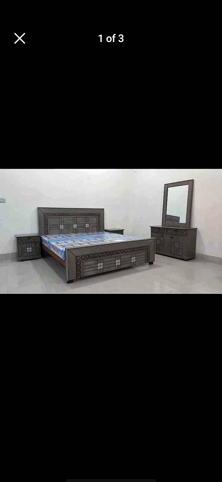 Double bed,bed,bed set,Polish bed,dressing table,side table,Furniture 13