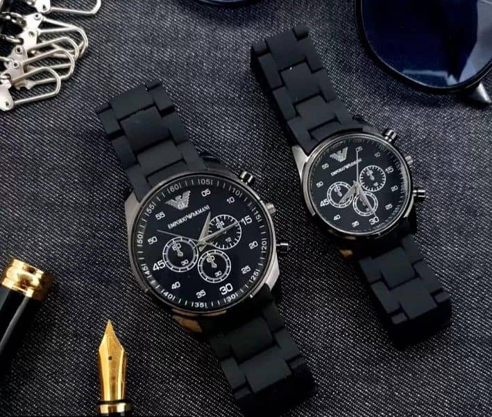 Couple,s Chronograph Watches - Black 0