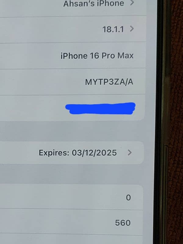 Iphone 16 Pro Max 256 GB HK Physical Dual Sim 7