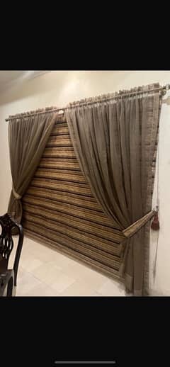 blinds with organza curtains