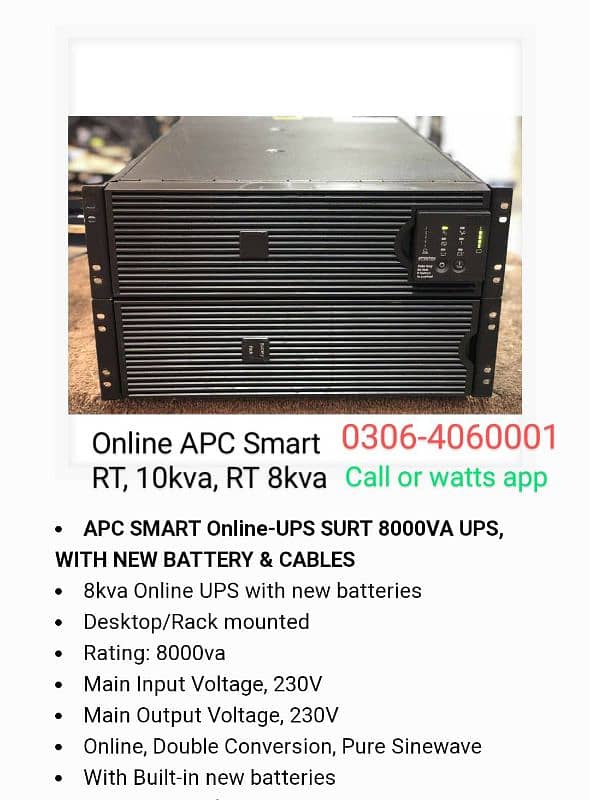 APC UPS  650va,1000va,1500va,3000va,5000va ,10kva,20kva,40kva,all ups 15