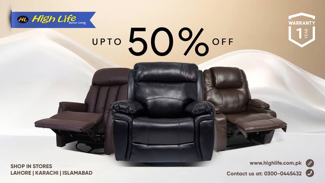 HIGH LIFE |RECLINER SOFA| Pakistan’s Best Recliner Sofas|Massger Chair 0