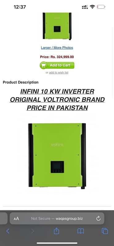 Infini Crown Hybrid inverter 10kw 1