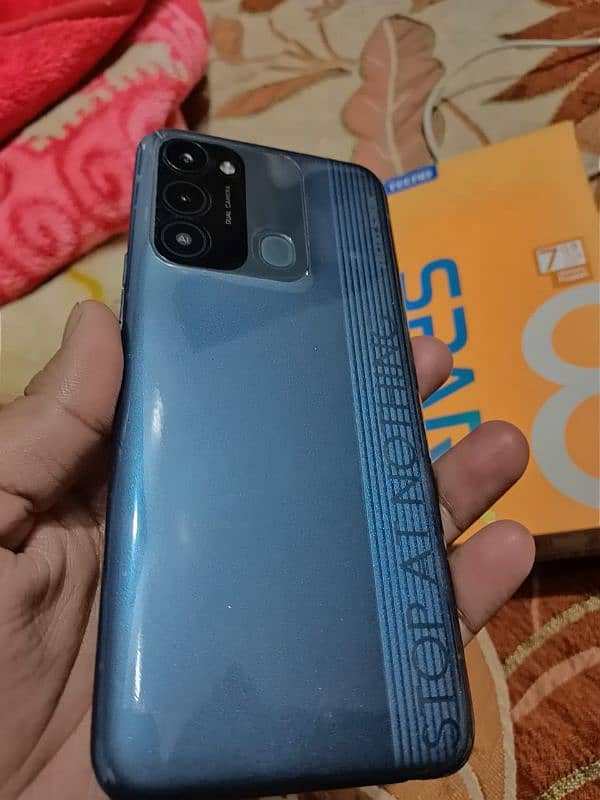 Tecno spark 8 c with box charger original 10by 10 5