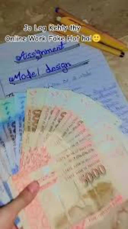 Online Assignment work daily earnings received widthrawal Easypaisa 1