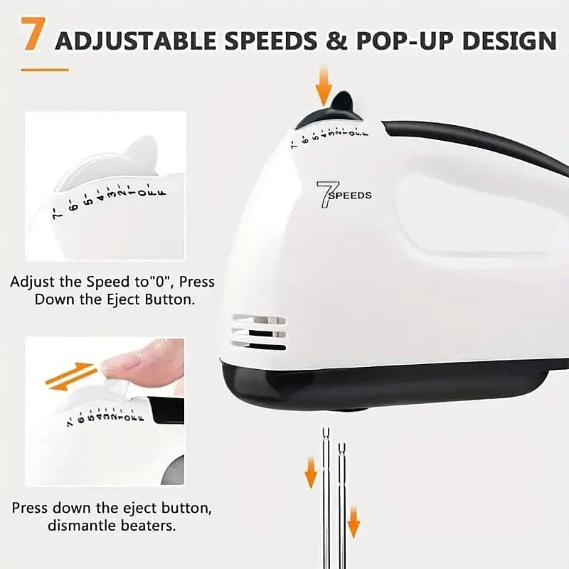 Electric Egg Beater Machine ,coffee Beater , Hand Mixer Chargeable 3