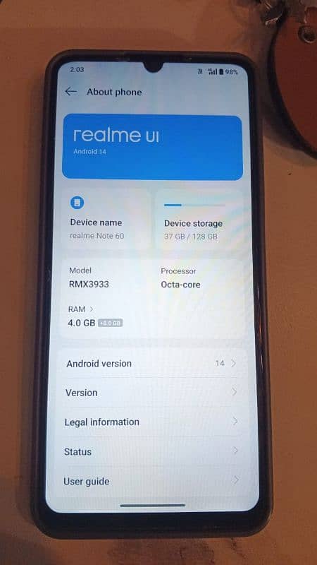 Realmi note 60 4/128 Gb 0