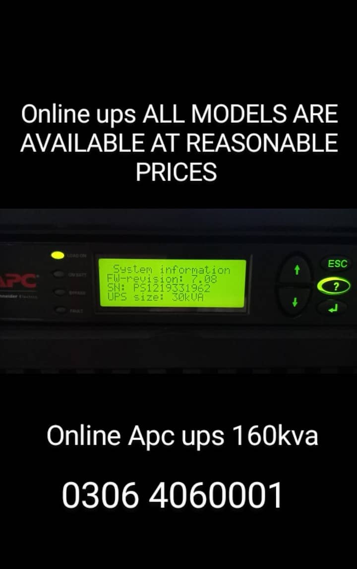 APC SMART UPS 3KVA, 5KVA, 10kva,20kva ready stock all models 9