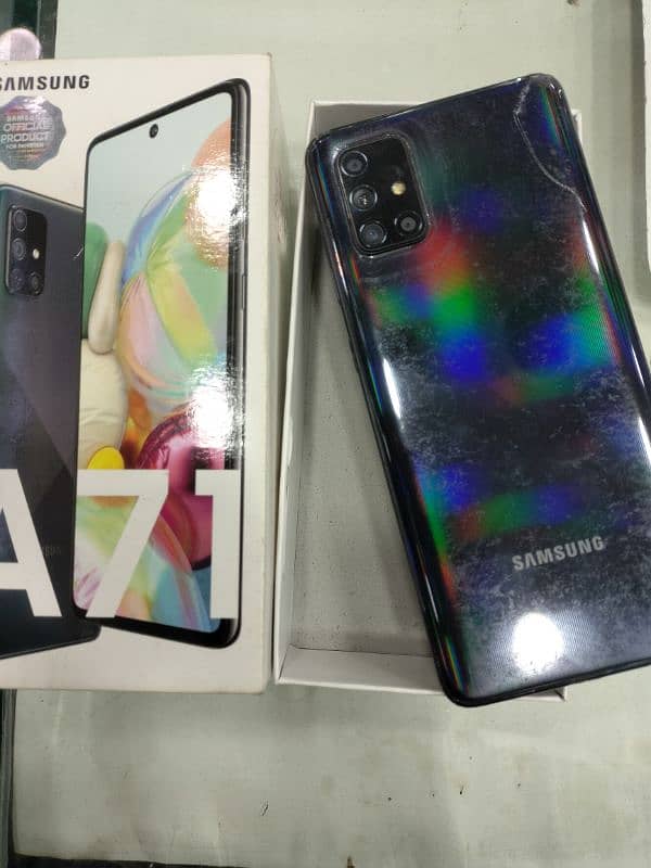 Samsung A71 8/128 no rpain box sath fox sale 1