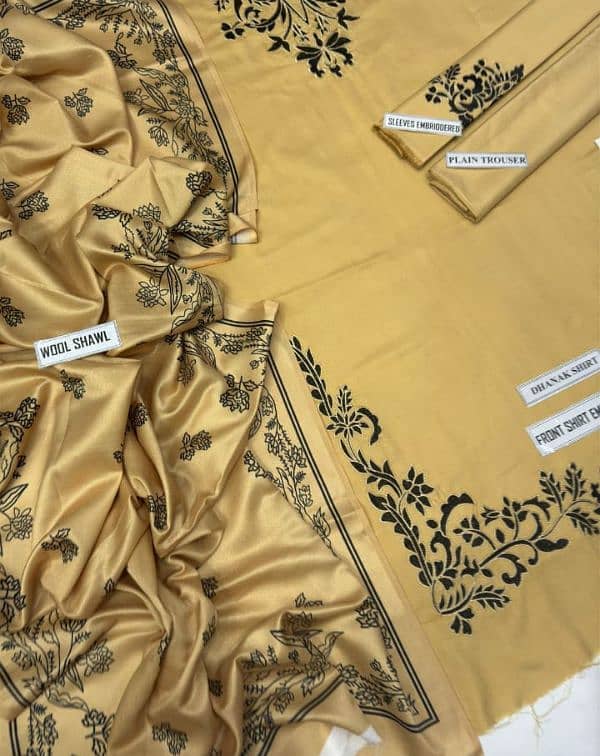 Women Dress | Party Wear | Women 3 Pcs Dress | Unstitched Khadar 9