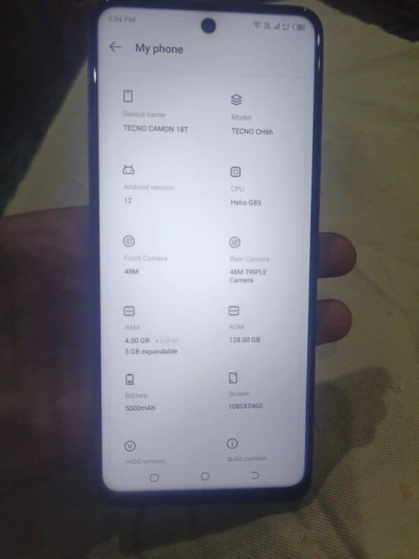 Tecno Camon 18t New Condition one hand Used 1