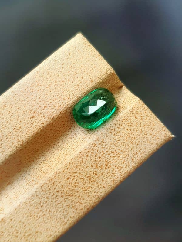 2.13 ct Natural Emerald, Cushion Cut Gem from panjshir, Afghanistan 4