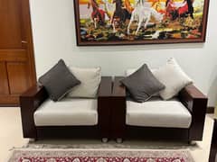 creamish white  7 sitter sofa set