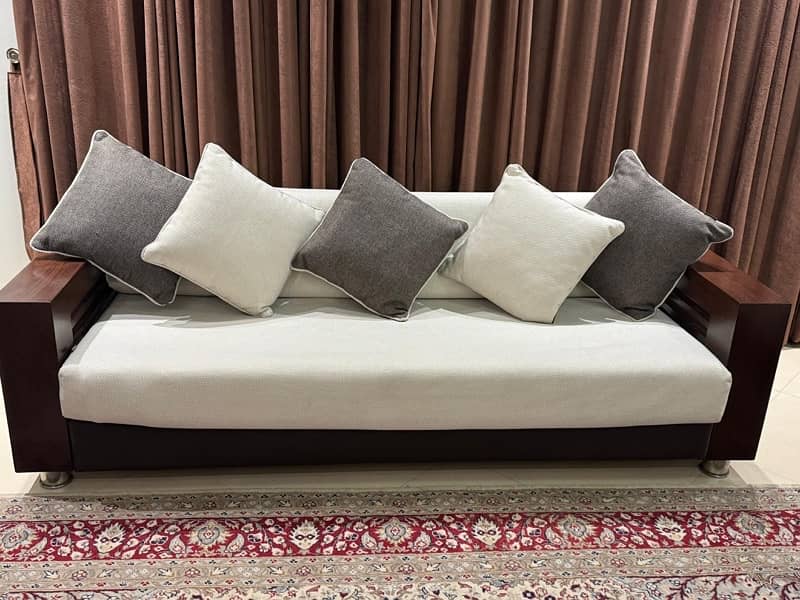 creamish white  7 sitter sofa set 2