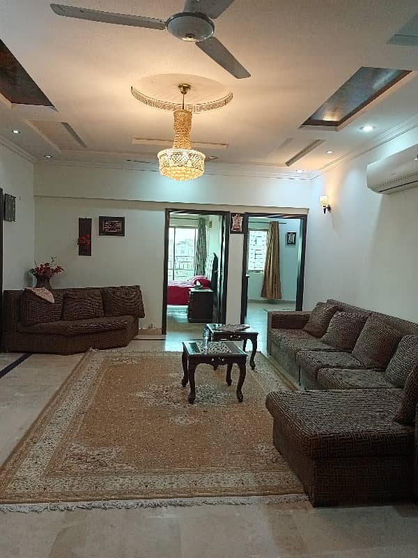 3 Bed Rooms Attach Bath Tv Lounge Kitchen Drawing Dining Fully Furnished Apartment Available For Rent In F 11 3