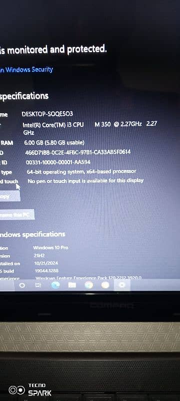 hp core i3 wifi cam all ok compaq ram 6 gb hard 500 gb Faizabad rwp 10