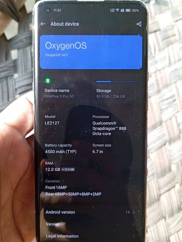 OnePlus 9pro (12+256) only one month used in Pakistan(network lock) 3