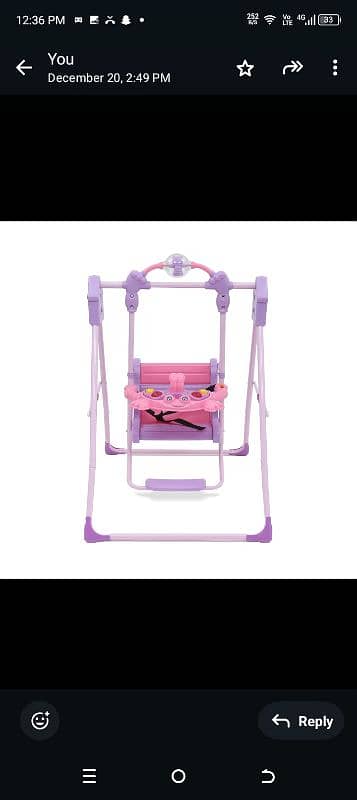 baby swing new condition available picture 0