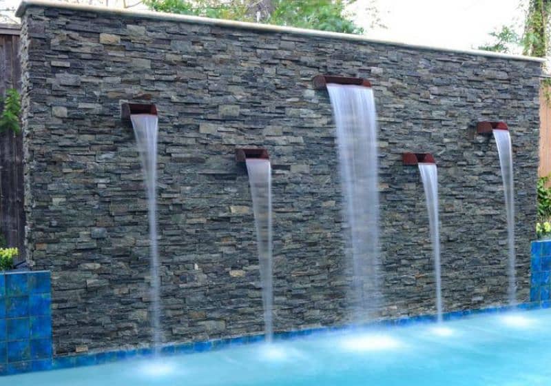 Waterfall/ Buble wall/Garden work Contact WhatsApp 03009874271 2