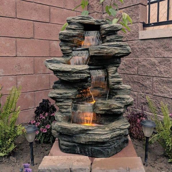 Waterfall/ Buble wall/Garden work Contact WhatsApp 03009874271 7