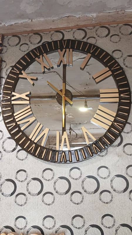 wooden wall clock and mirror 5