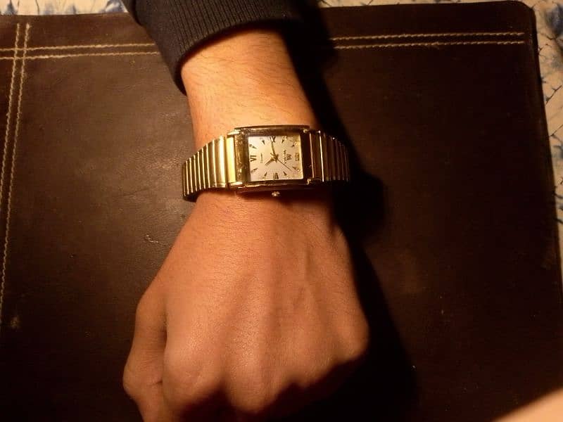 22 k gold plated watch mema quartz 0