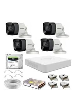 4 HIKVISION CCTV Camera Package Full HD 2-MP