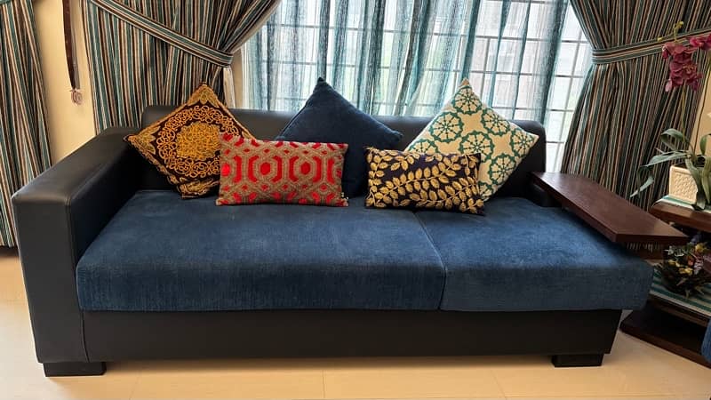 HABITT NAVY BLUE SOFAS FOR SALE WITH CUSHIONS 1