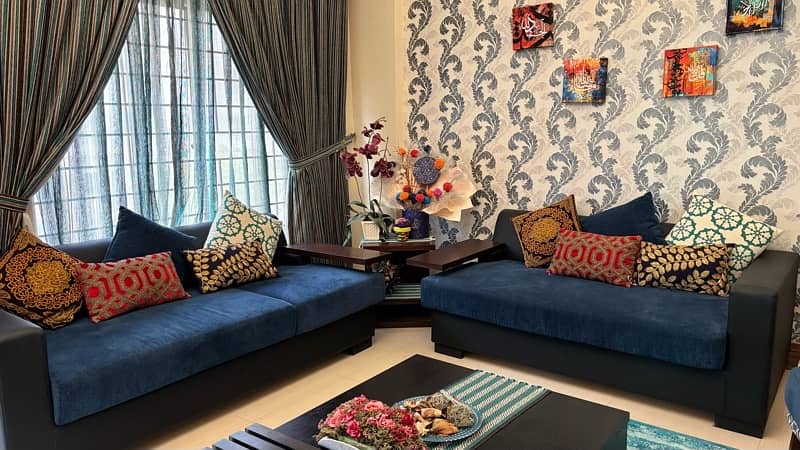 HABITT NAVY BLUE SOFAS FOR SALE WITH CUSHIONS 3