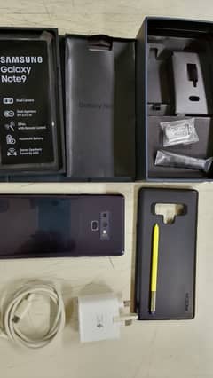 Samsung Note 9 Dual Sim mint Condition with Box PTA Official Approved