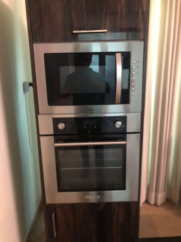 built-in microwave and oven with rack 8