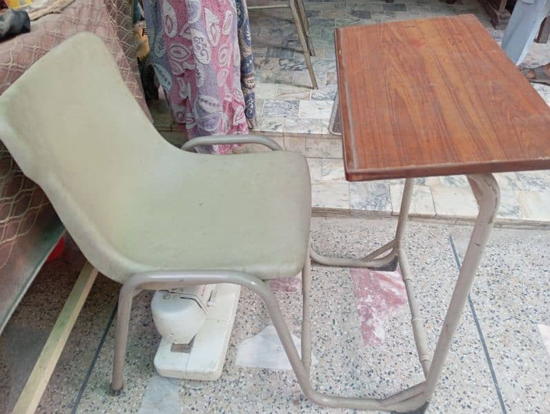 STUDY CHAIR AND TABLE (ATTACHED) FOR SALE 1