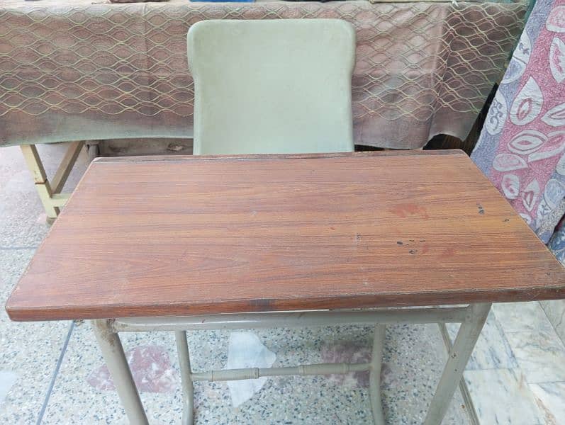 STUDY CHAIR AND TABLE (ATTACHED) FOR SALE 2